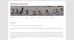 Desktop Screenshot of cheltenhamcanoeclub.co.uk